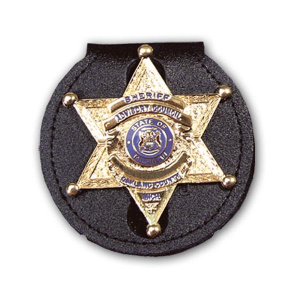 Perfect Fit Universal Badge Holder w/ Belt Clip - red-diamond-uniform-police-supply