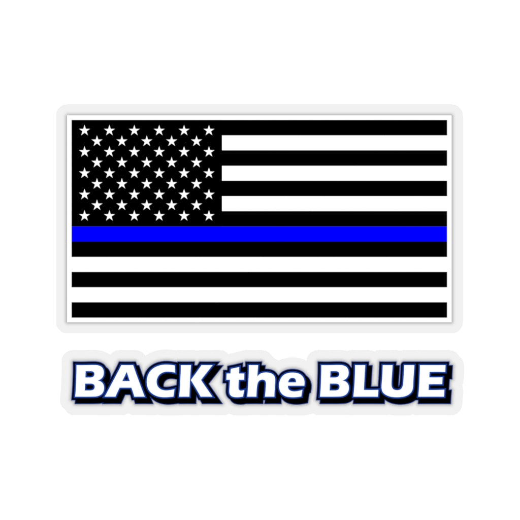 Kiss-Cut Stickers - Blue Line Flag - Back the Blue