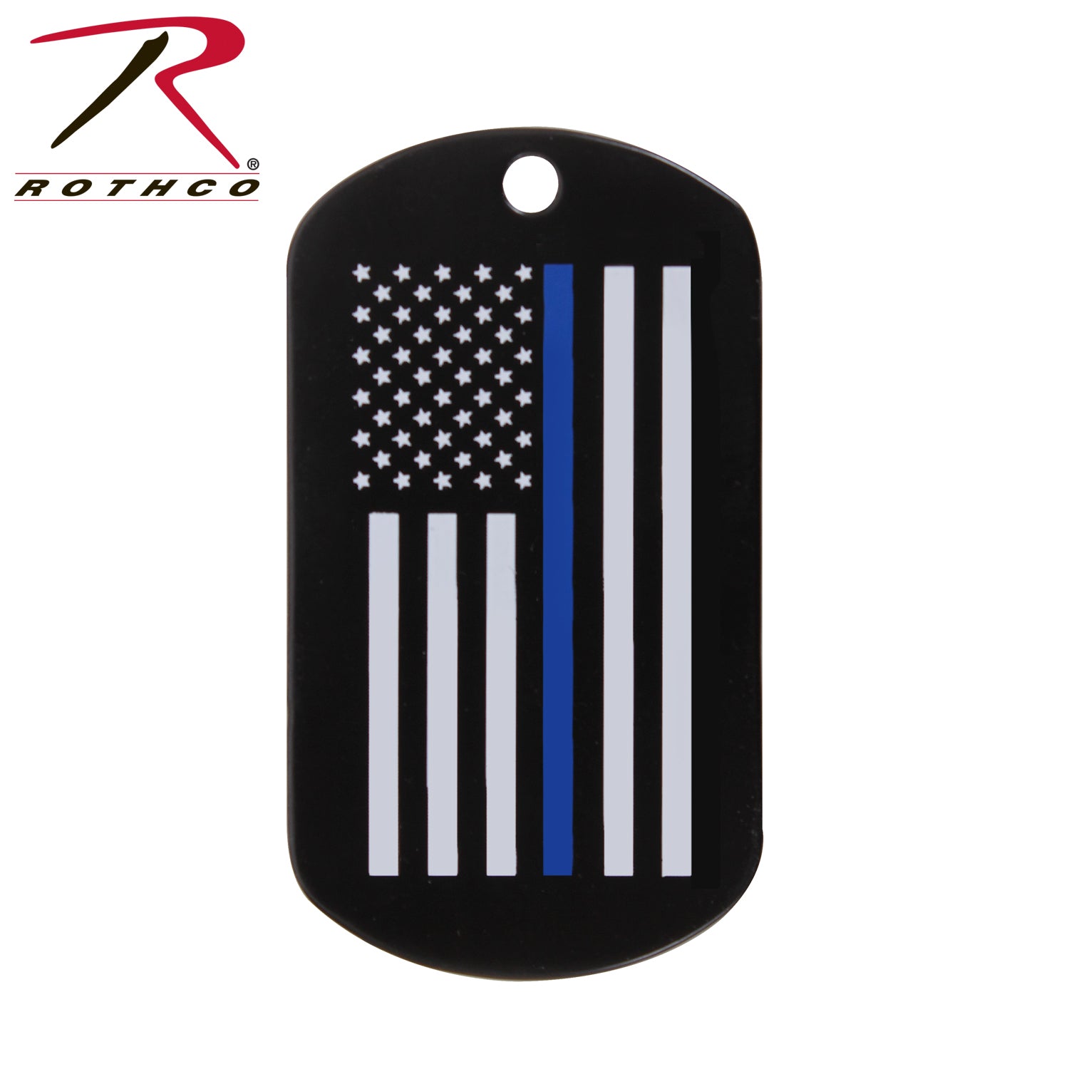 Rothco Thin Blue Line Dog Tag - red-diamond-uniform-police-supply