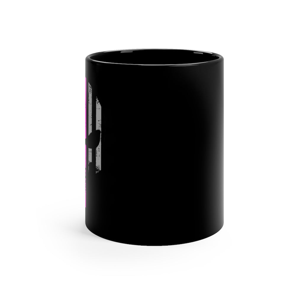 Black mug 11oz - Punisher Pink Line