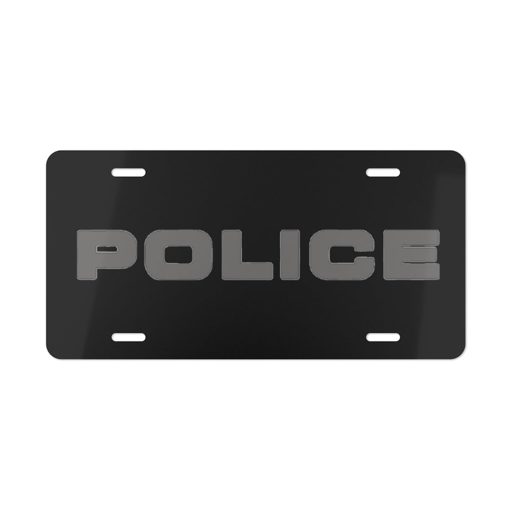 Aluminum License Plate - Police