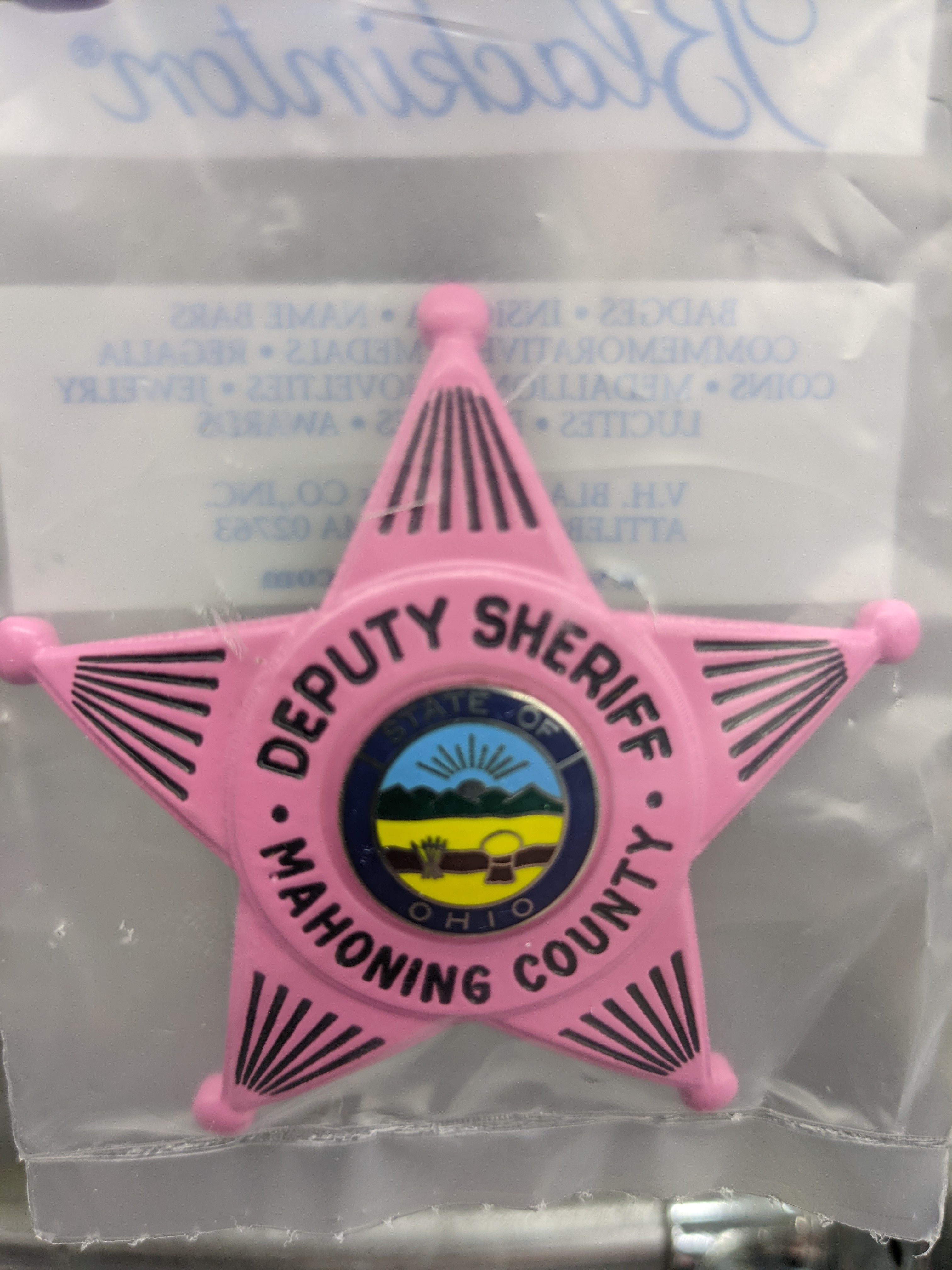 Blackinton Ohio Sheriff's Badge - Breast Cancer Awareness