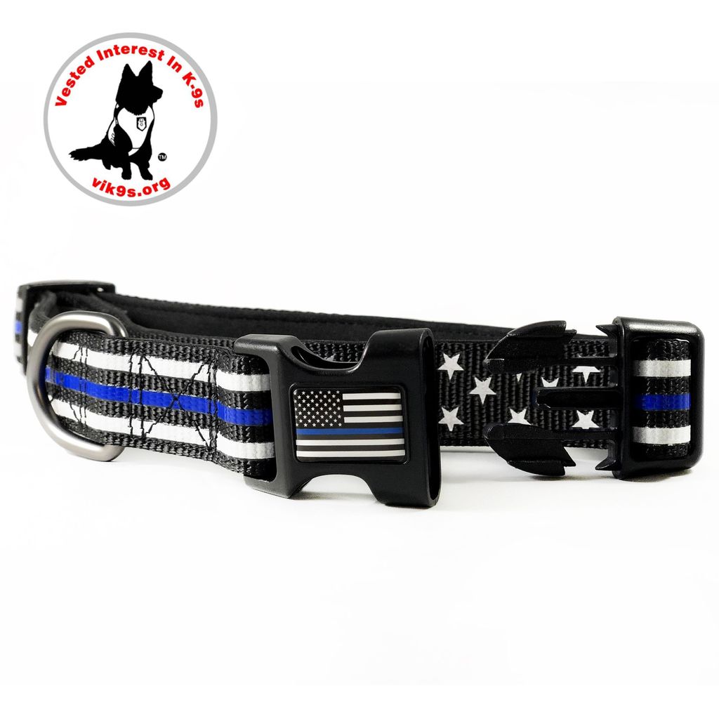 Dog Collar - Thin Blue Line Stars & Stripes Collar