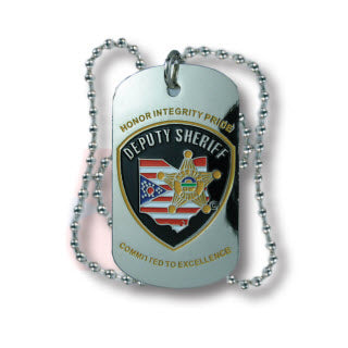 Premier Emblem Ohio Buckeye Sheriff Association Emblem Dog Tags - red-diamond-uniform-police-supply