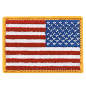 Premier Emblem 2 1/4" X 3 1/2" Reverse American Flag Sew on Patch