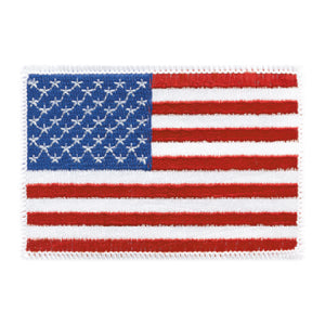 Premier Emblem 2 1/4" X 3 1/2" American Flag Sew on Patch