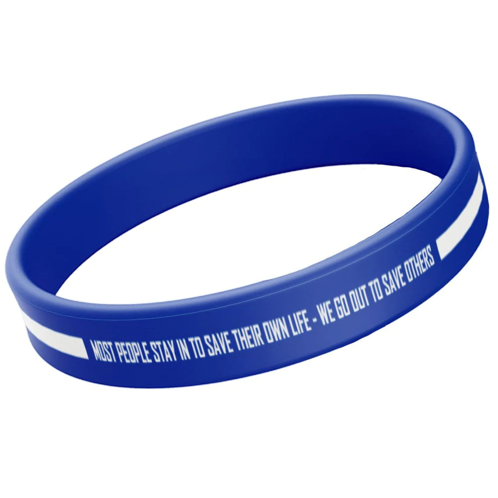 Thin White Line EMS Bracelet "MOST PEOPLE STAY IN TO SAVE THEIR OWN LIFE - WE GO OUT TO SAVE OTHERS"
