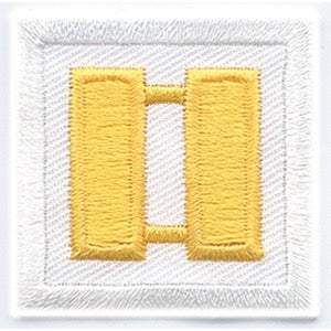 Captain Bars Embroidered Patch (Pair)