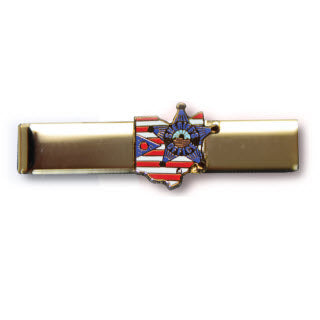 Premier Emblem Ohio Buckeye Sheriff Association emblem Tie Bar - red-diamond-uniform-police-supply