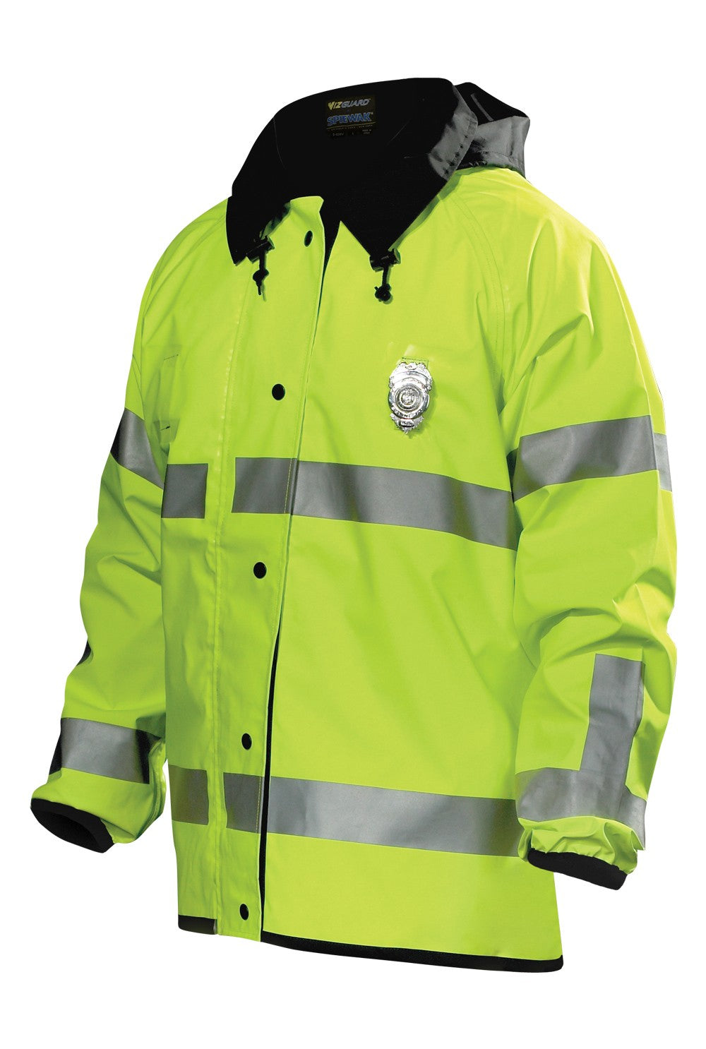 Spiewak VizGuard Short Reversible Duty Rain Jacket ANSI 107-2010 Class 3 - red-diamond-uniform-police-supply