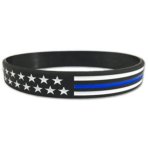 Thin Blue Line American Flag Bracelet