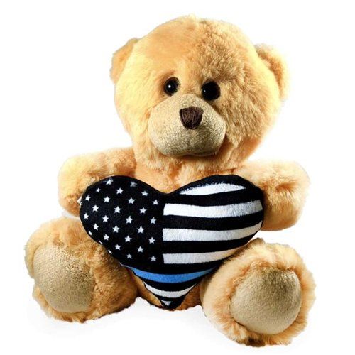 Teddy Bear - Thin Blue Line Heart