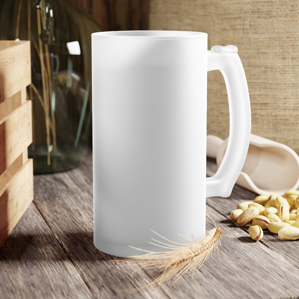 Frosted Glass Beer Mug - Ohio Sheriff Vertical
