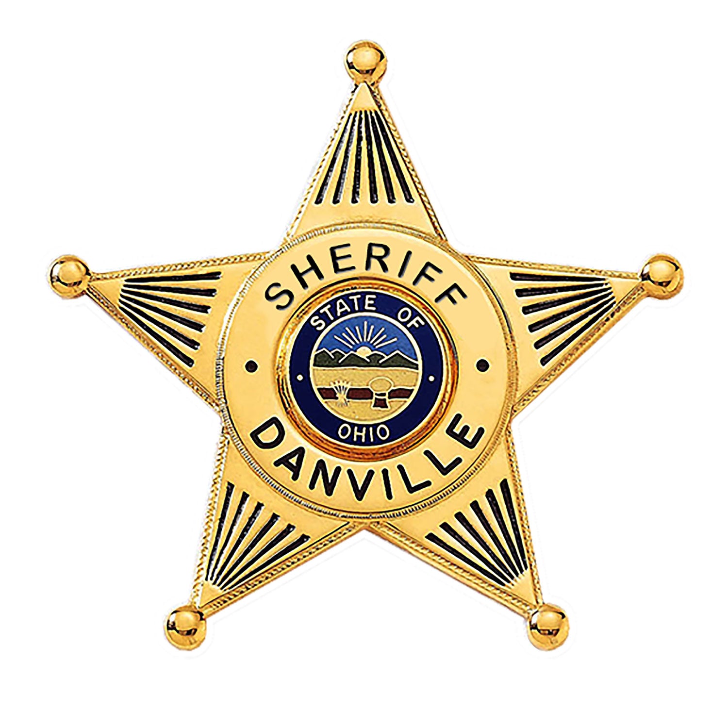 Blackinton Ohio Sheriff's Badge - Quick Ship - red-diamond-uniform-police-supply