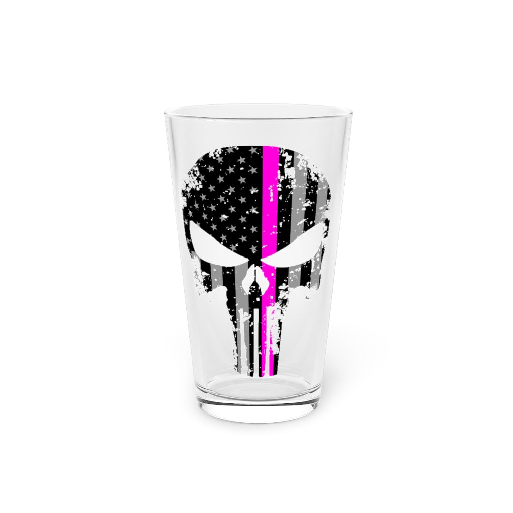 Pint Glass, 16oz - Pink Punisher