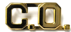 Premier Emblem "C.O." Collar Brass - red-diamond-uniform-police-supply