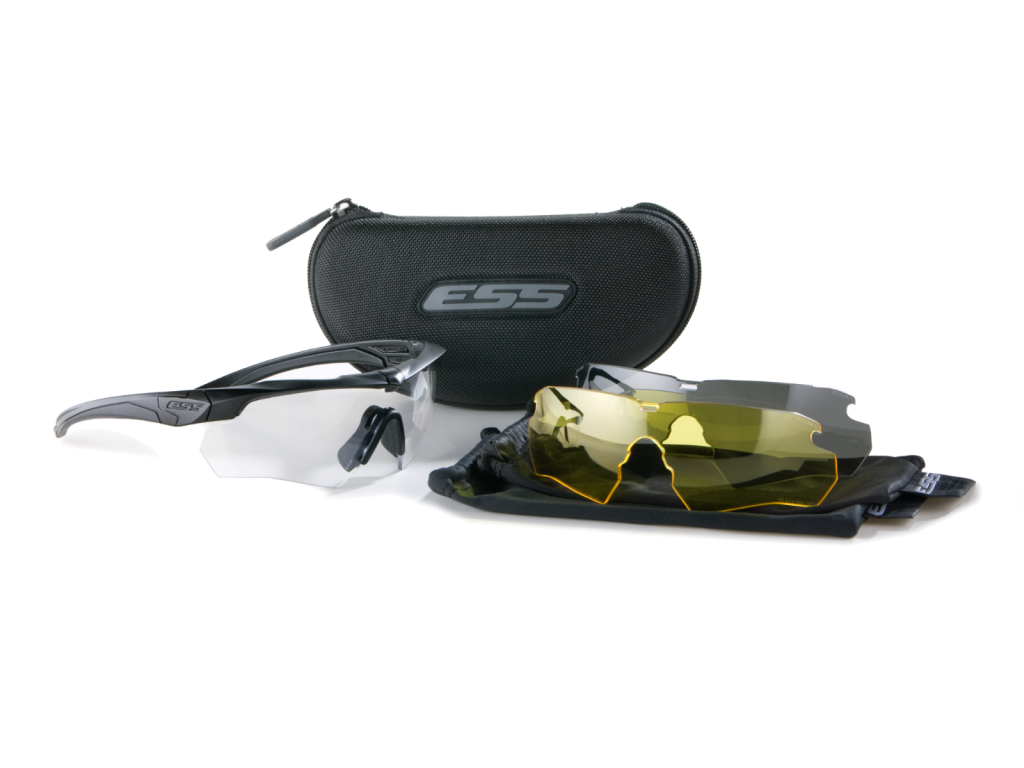 ESS Crossbow 3LS Safety Glasses Kit - Clear, Smoke Gray and Hi-Def Yellow Lens