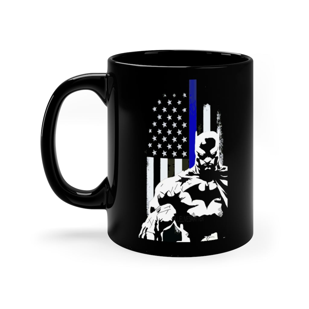 Black mug 11oz - Batman Blue Line