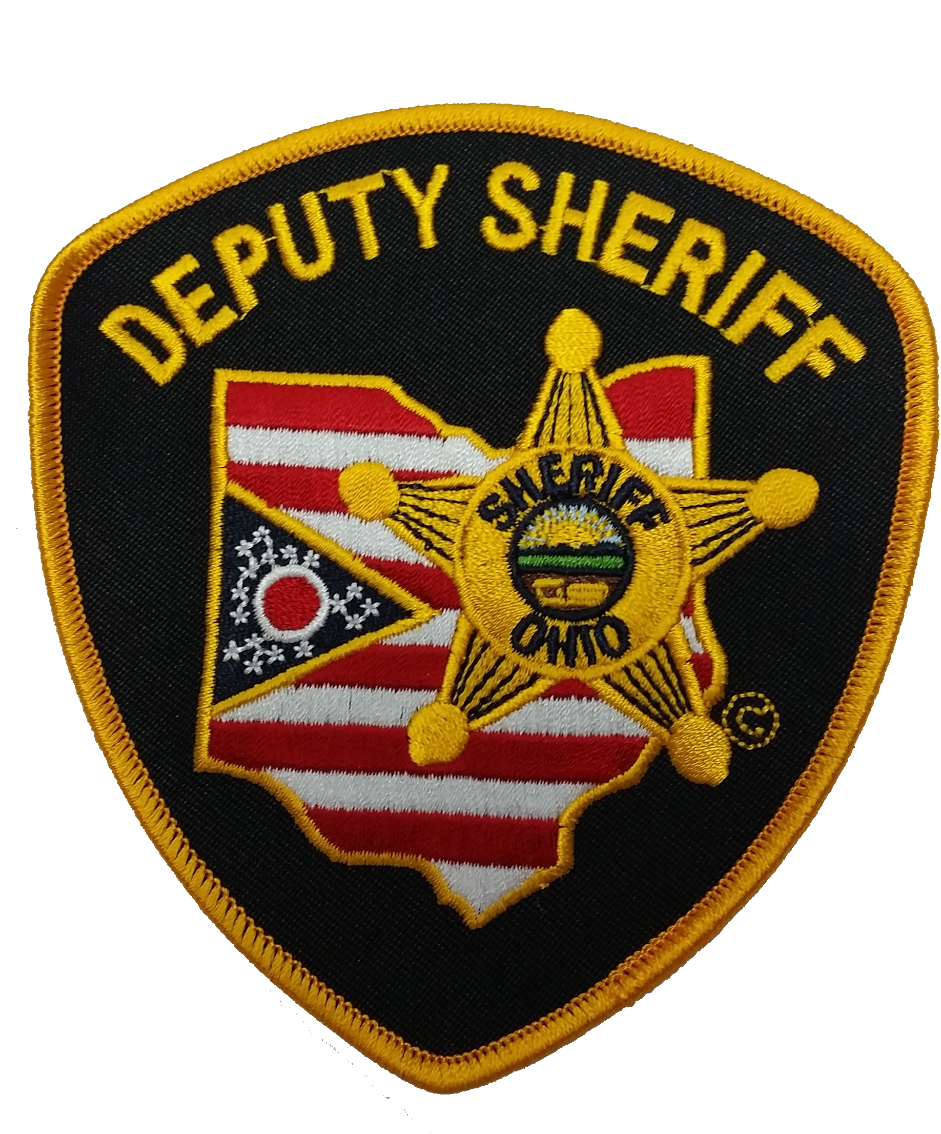 Ohio Sheriff "Deputy Sheriff" Patches - 2 Pack - red-diamond-uniform-police-supply