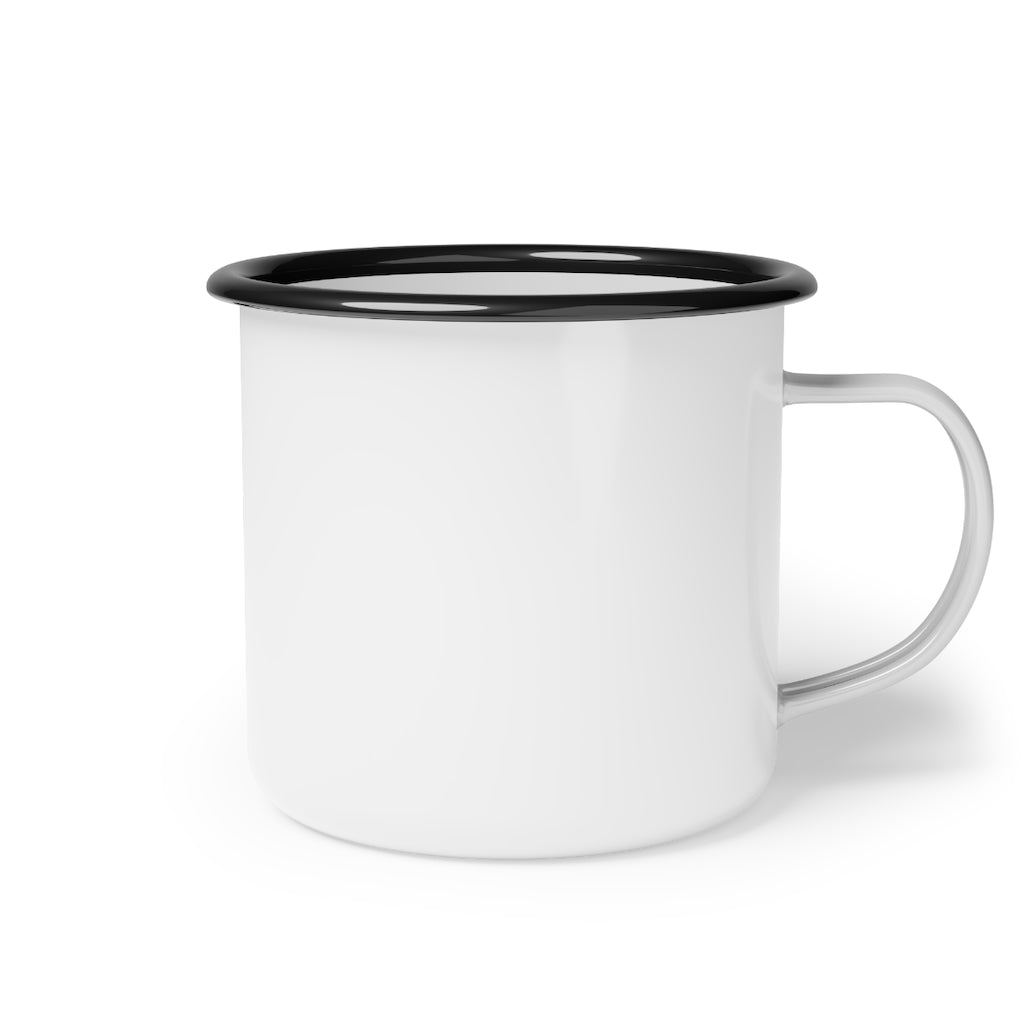 Enamel Camp Cup 12oz - Punisher Thin Silver Line