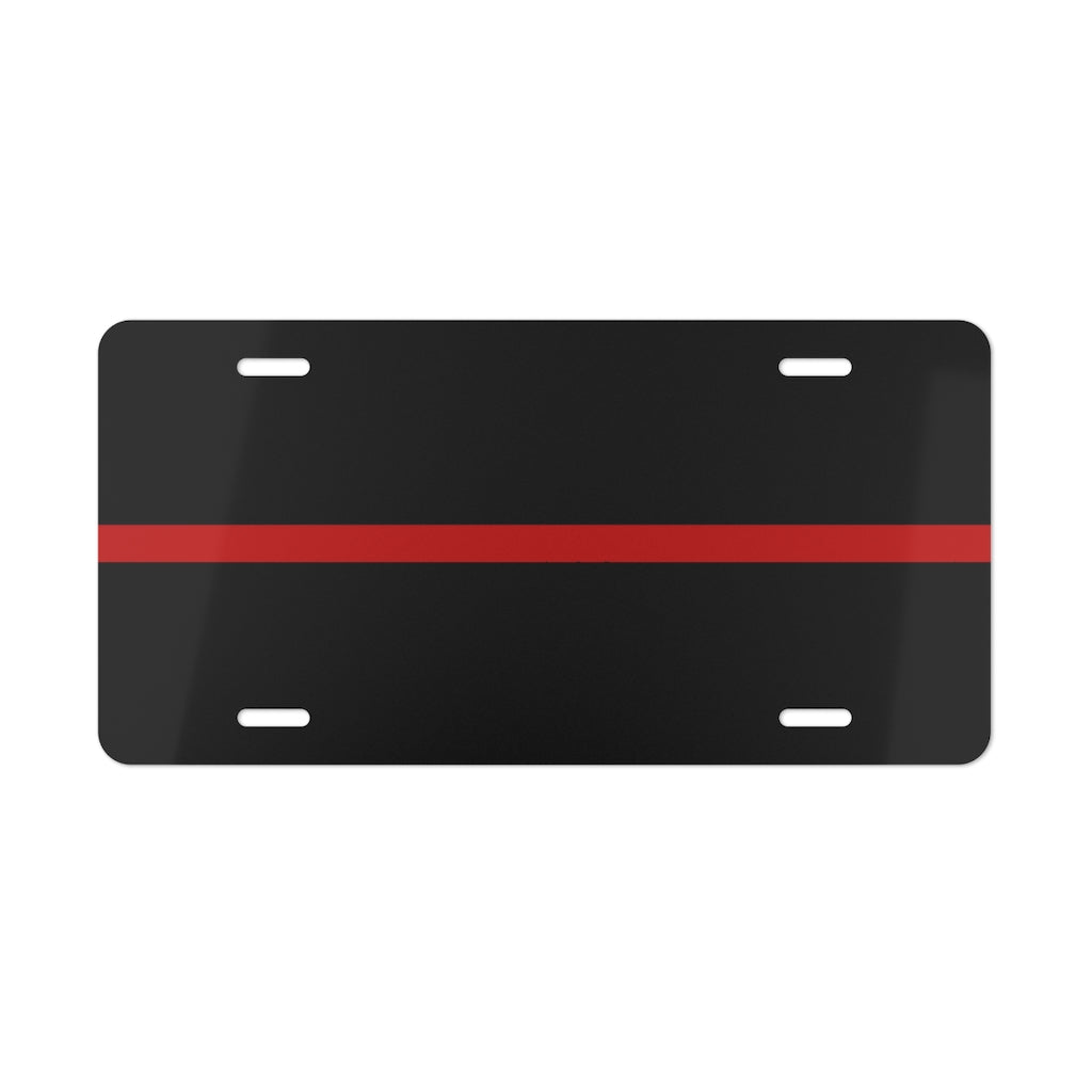 Aluminum License Plate - Thin Red Line