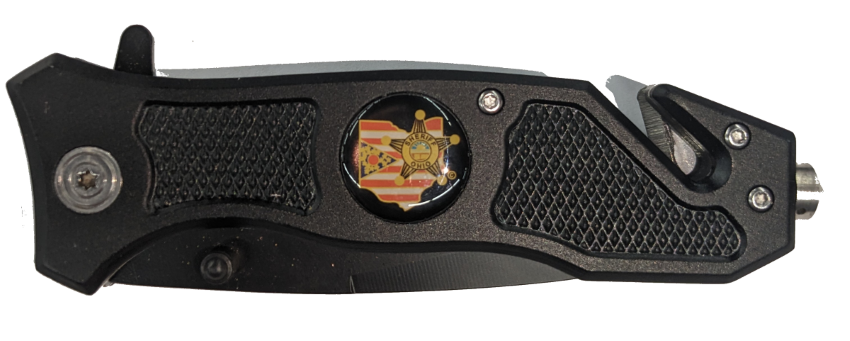 Premier Emblem Ohio Sheriff Seal Rescue Tool, Seatbelt Cutter / Window Breaker