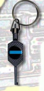Premier Emblem Tactical Thin Blue Line Handcuff Key - red-diamond-uniform-police-supply