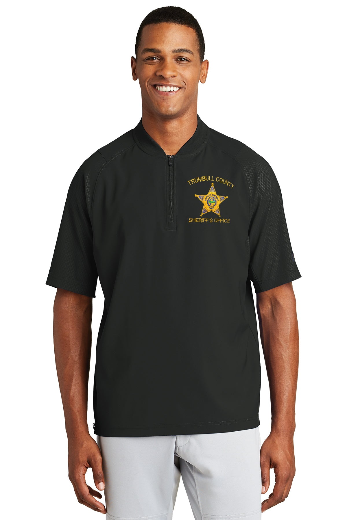 New Era Cage Short Sleeve 1/4-Zip Jacket - Custom Ohio Sheriff Embroidery