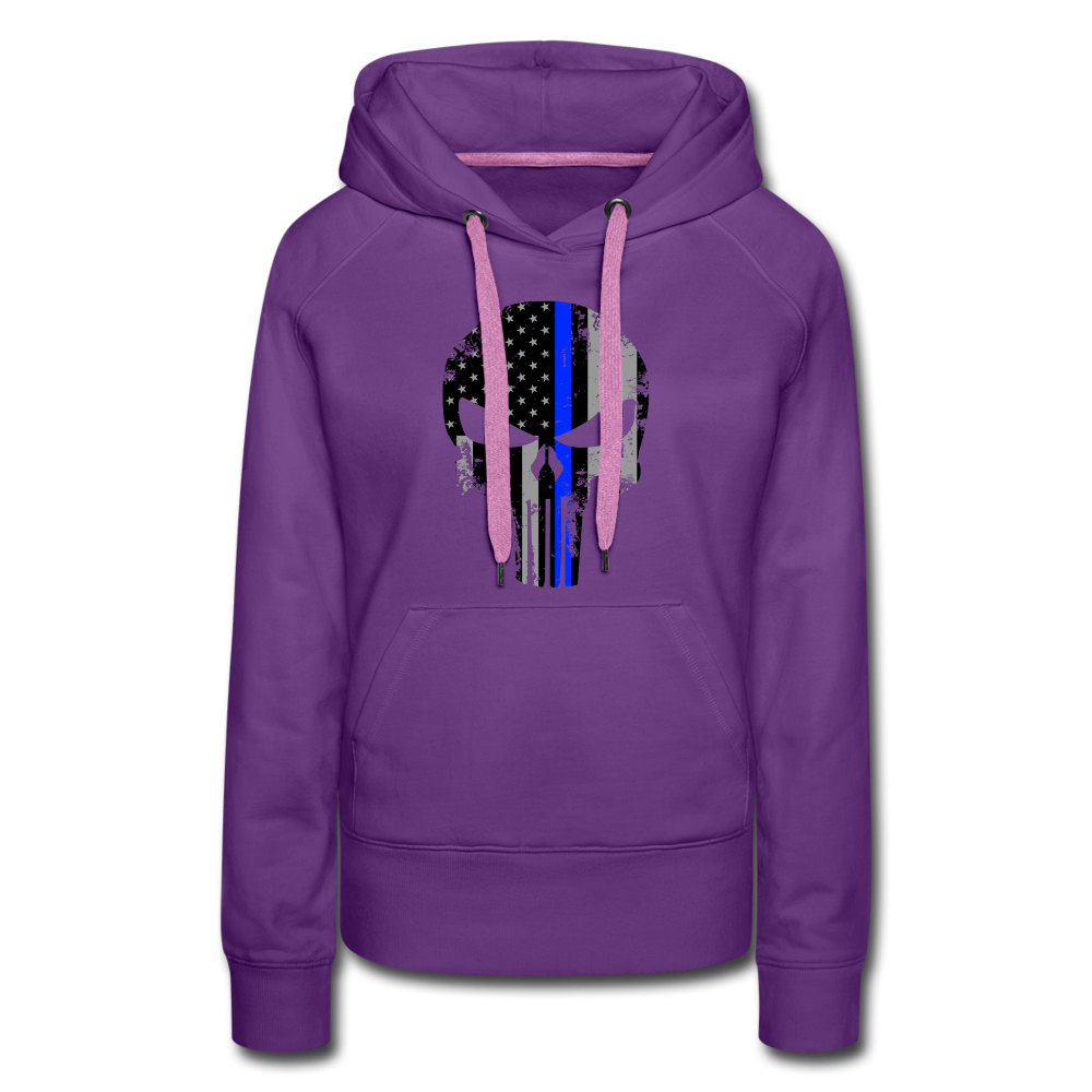 Women’s Premium Hoodie  - Punisher Blue Line - purple