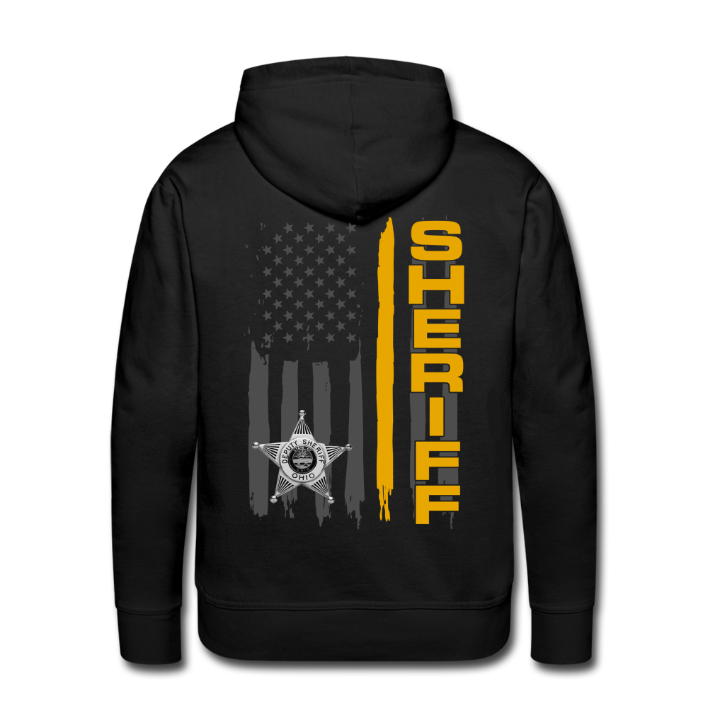 Men’s Premium Hoodie - Ohio Sheriff Vertical Flag - black