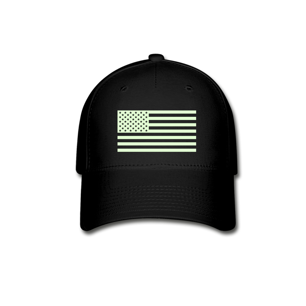 Flexfit Baseball Cap - Flag (Glow in the Dark) - black