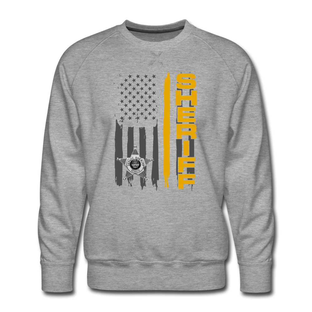 Men’s Premium Sweatshirt - Ohio Sheriff Vertical - heather grey