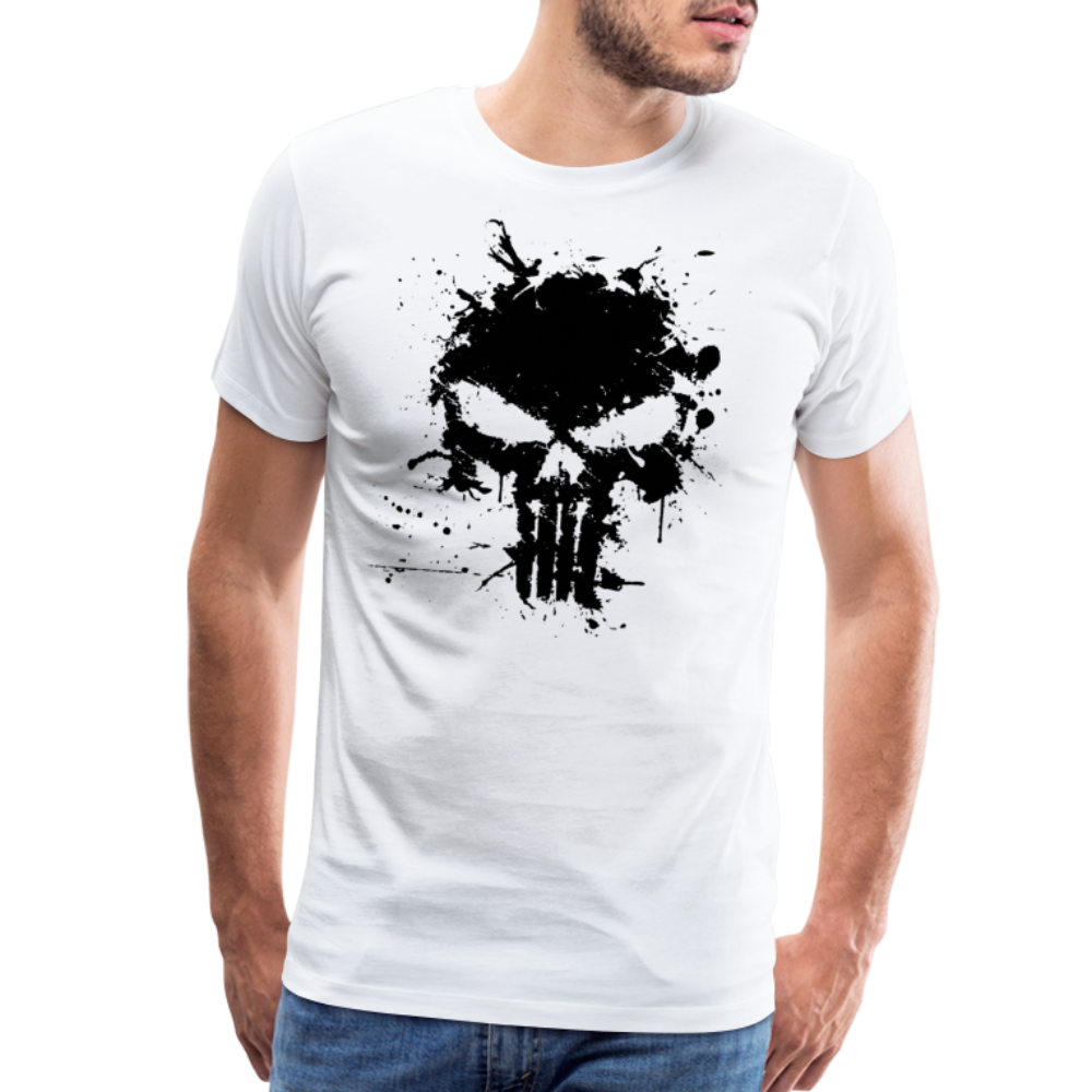 Men's Premium T-Shirt - Punisher Splatter - white