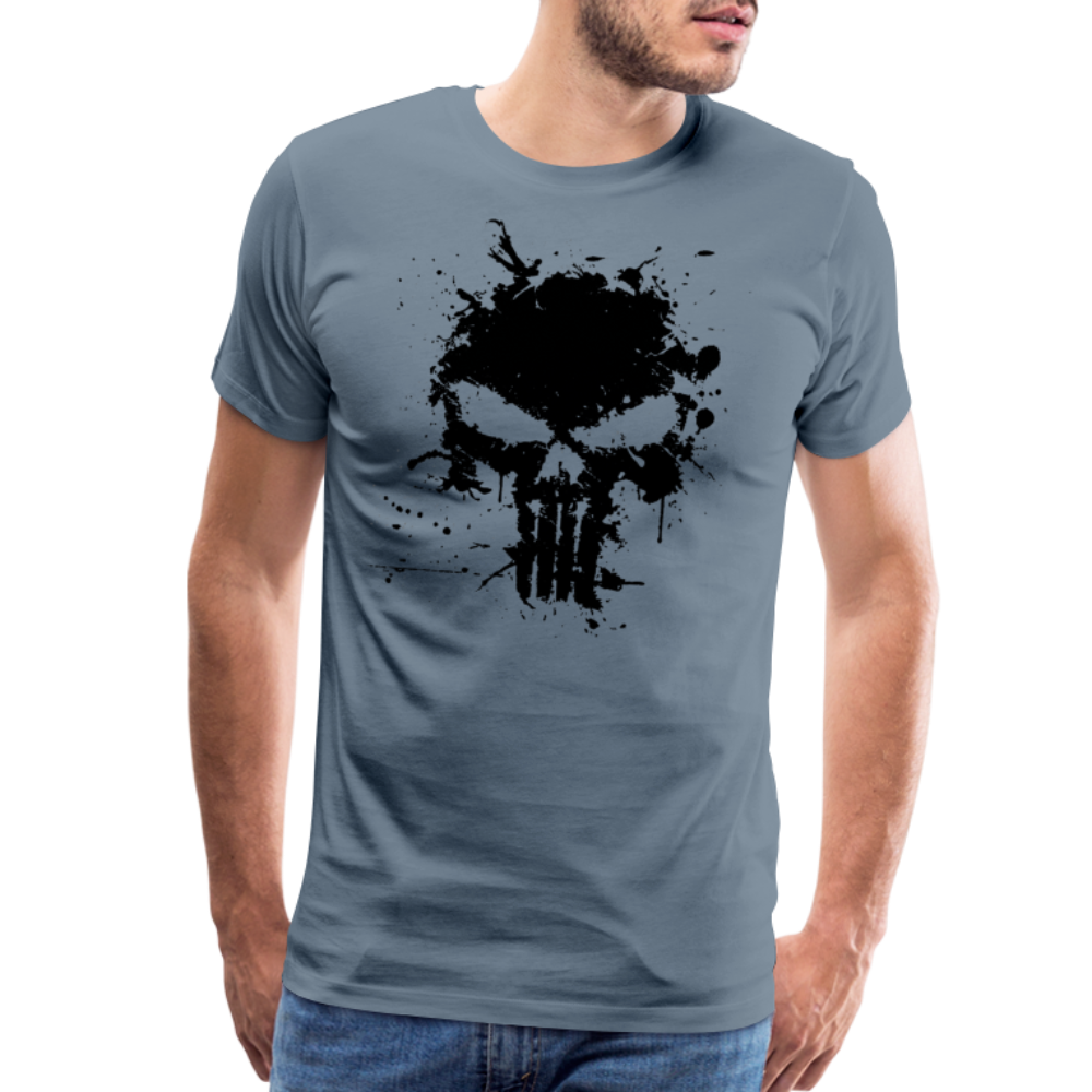 Men's Premium T-Shirt - Punisher Splatter - steel blue