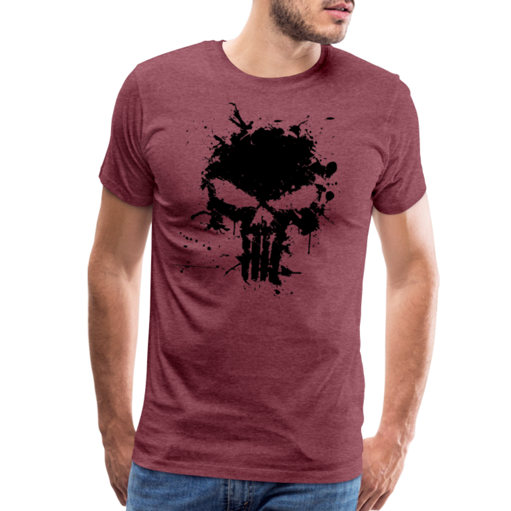 Men's Premium T-Shirt - Punisher Splatter - heather burgundy