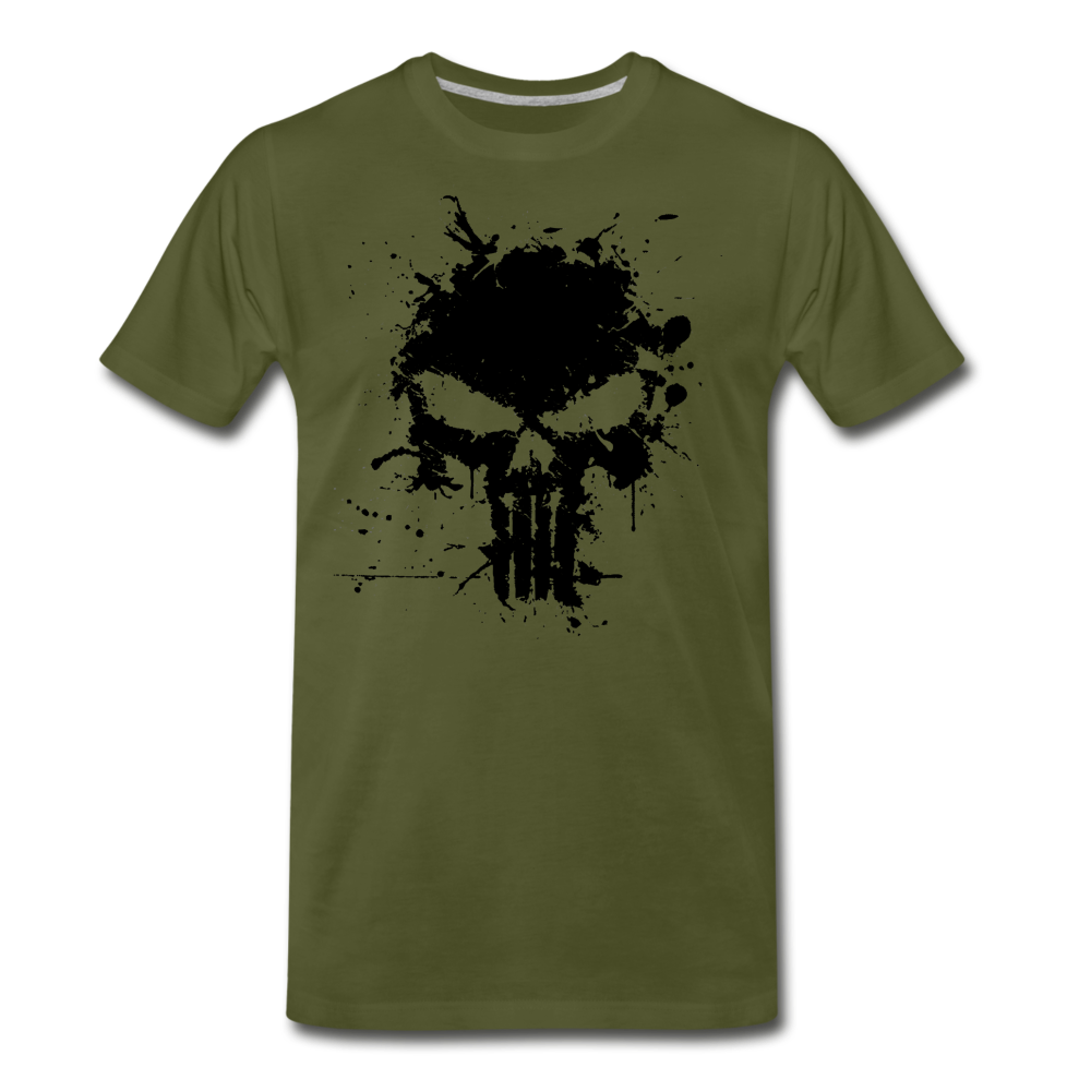 Men's Premium T-Shirt - Punisher Splatter - olive green