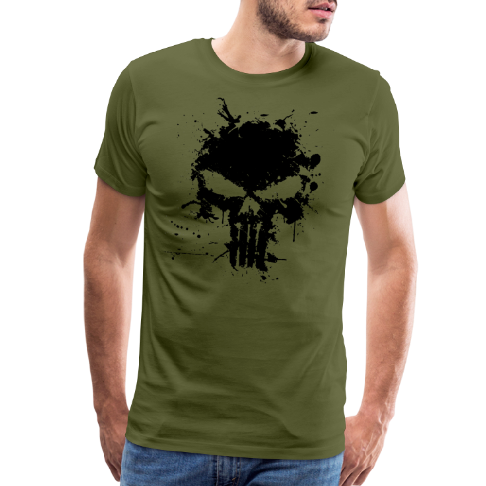 Men's Premium T-Shirt - Punisher Splatter - olive green