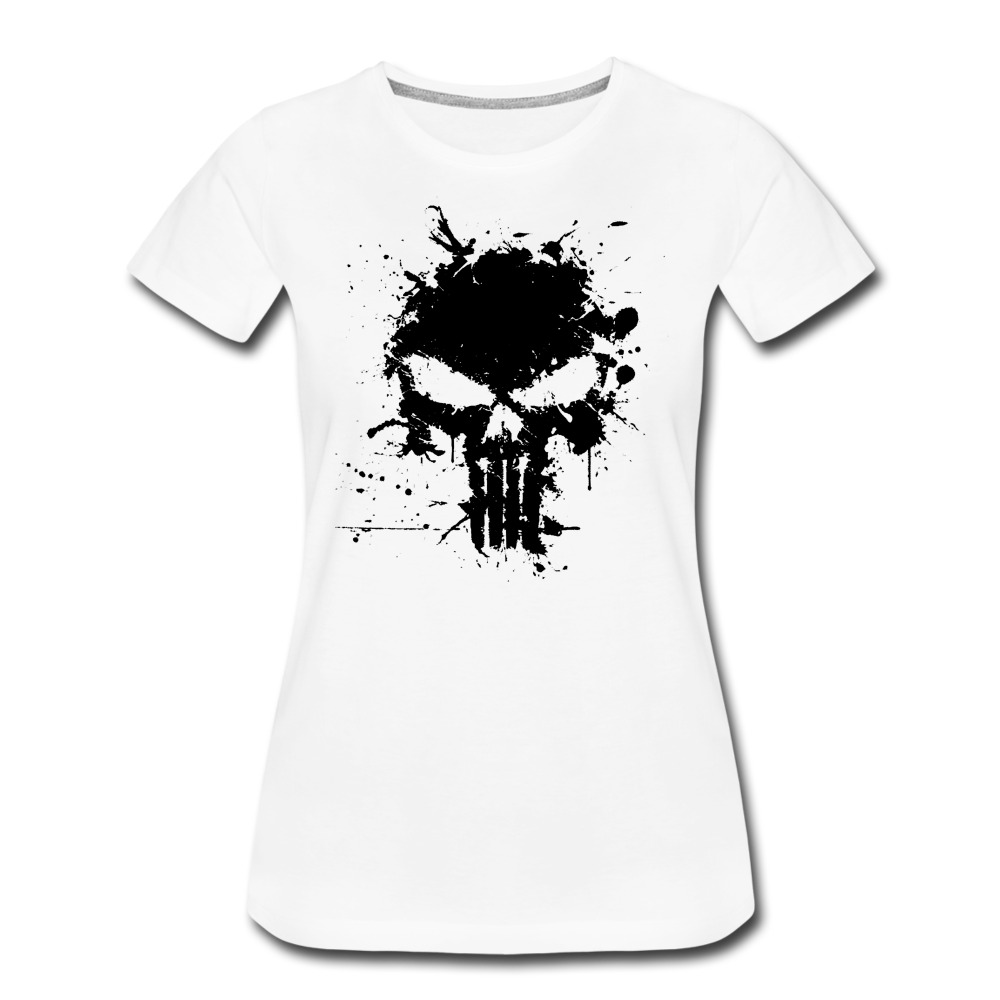 Women’s Premium T-Shirt - Punisher Splatter - white