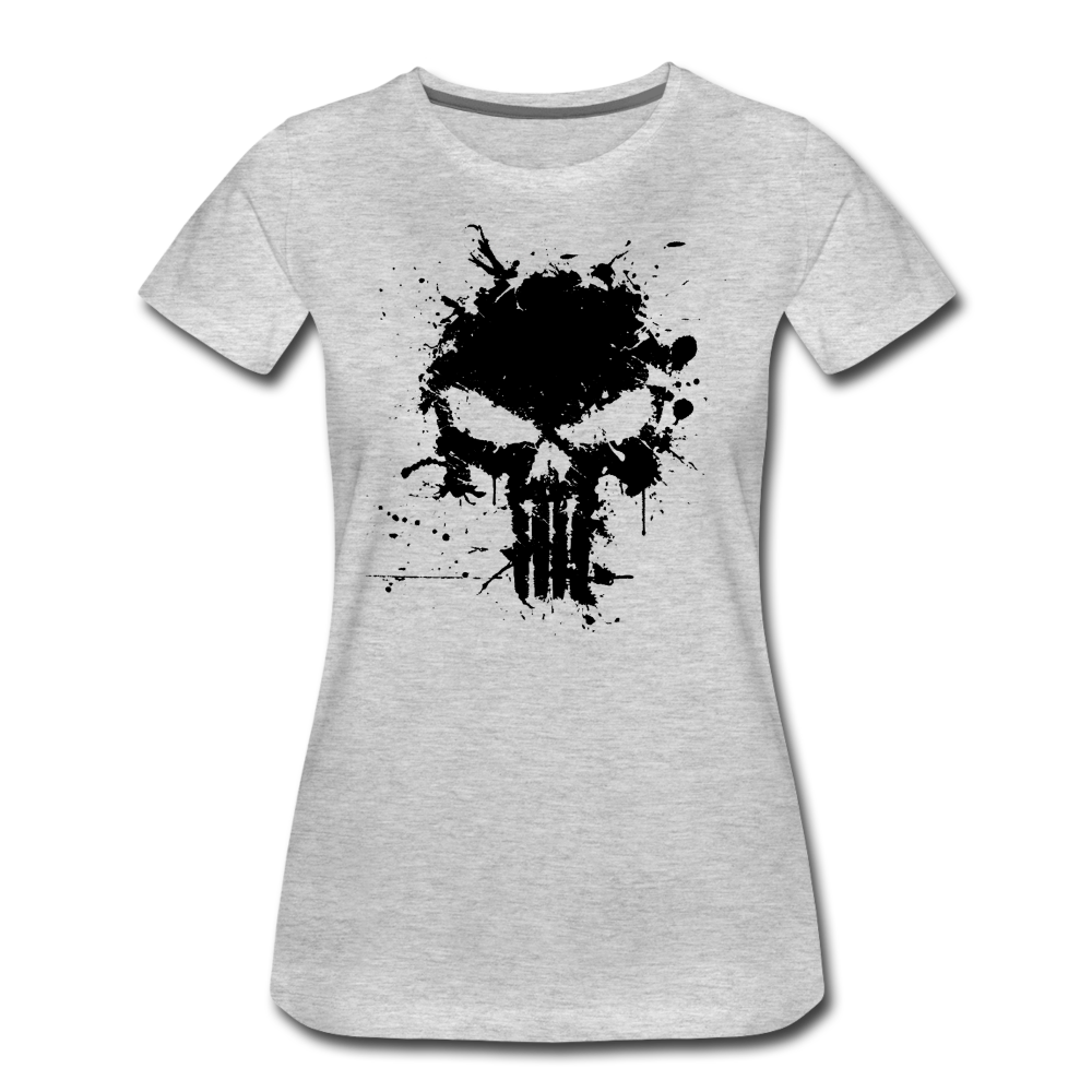 Women’s Premium T-Shirt - Punisher Splatter - heather gray