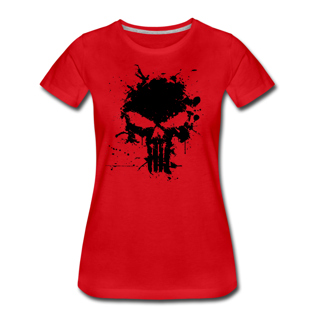 Women’s Premium T-Shirt - Punisher Splatter - red