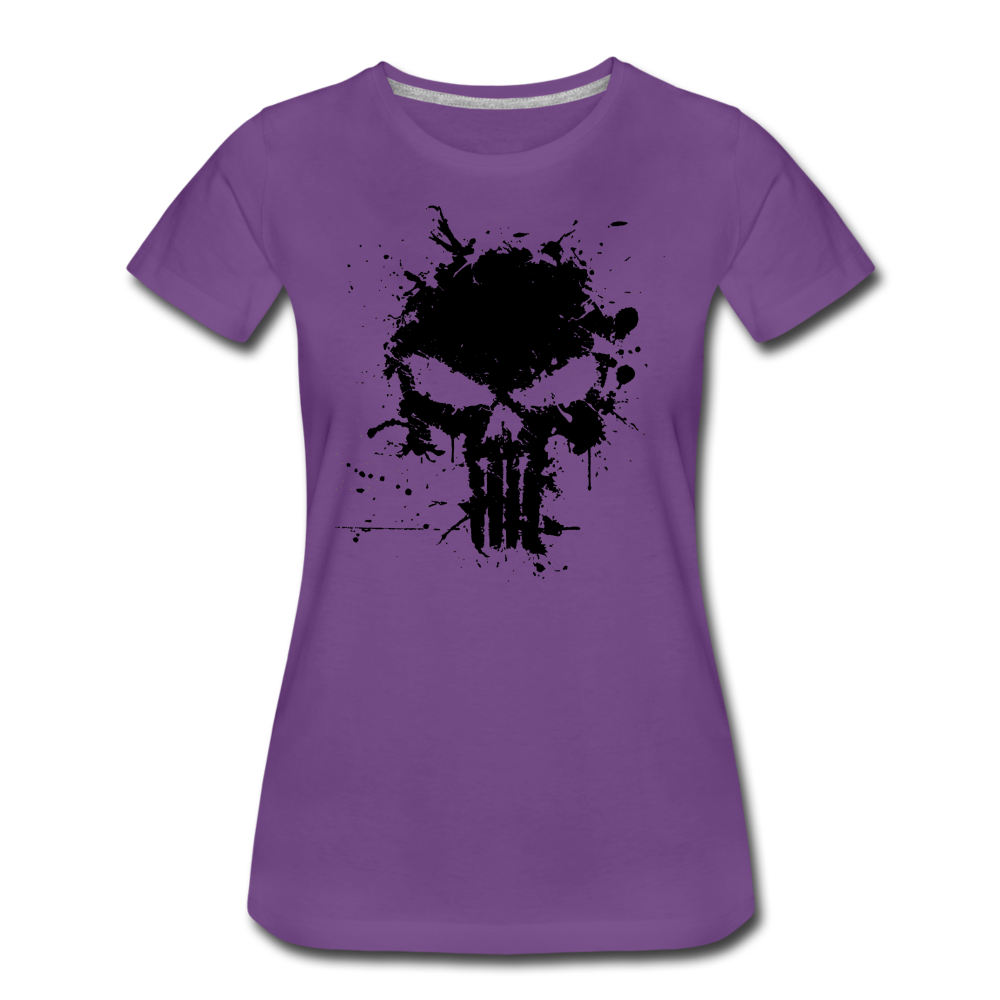 Women’s Premium T-Shirt - Punisher Splatter - purple