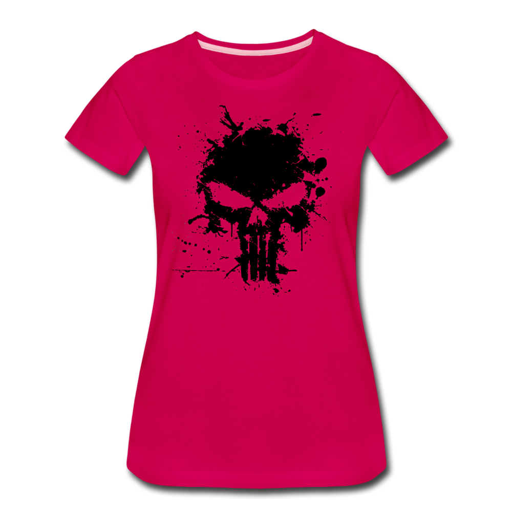 Women’s Premium T-Shirt - Punisher Splatter - dark pink