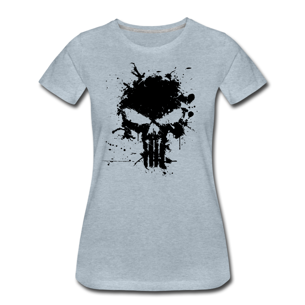 Women’s Premium T-Shirt - Punisher Splatter - heather ice blue