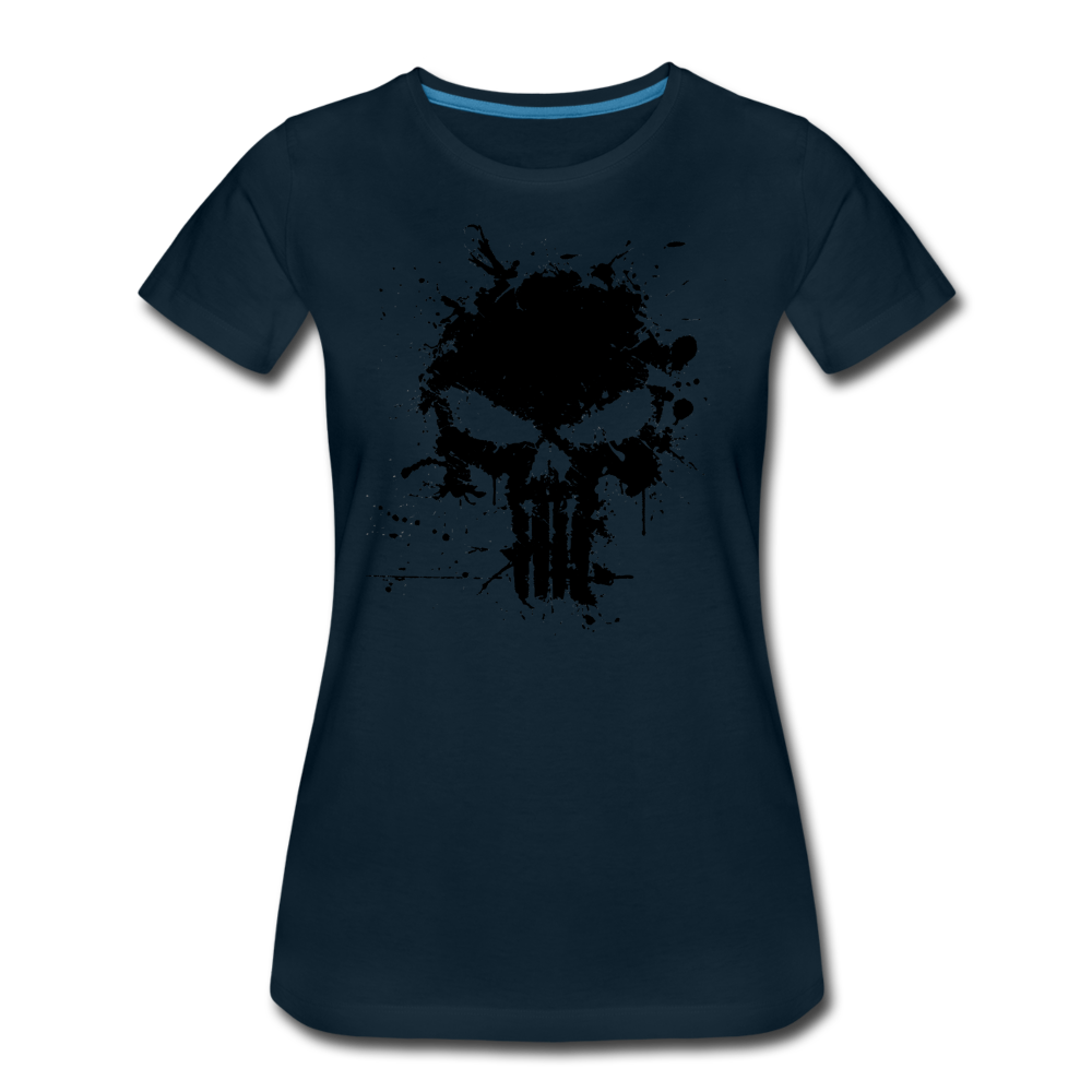 Women’s Premium T-Shirt - Punisher Splatter - deep navy