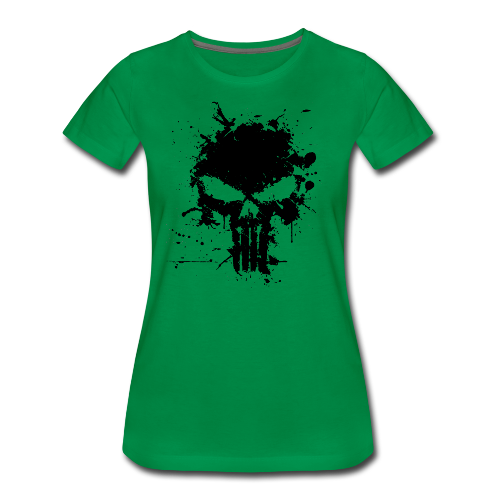 Women’s Premium T-Shirt - Punisher Splatter - kelly green