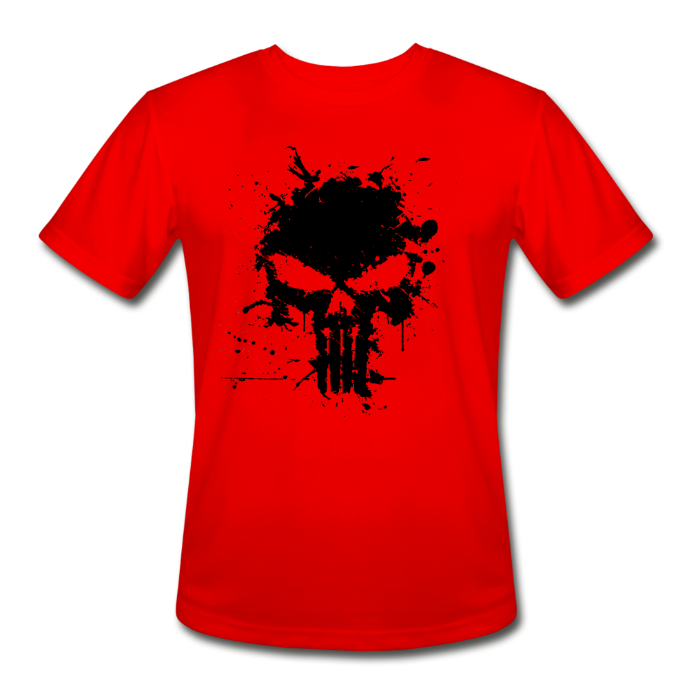 Men’s Moisture Wicking Performance T-Shirt - Punisher Splatter - red