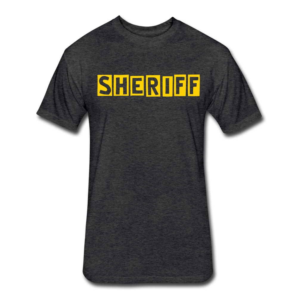 Fitted Cotton/Poly T-Shirt by Next Level - SHERIFF Quirky - heather black