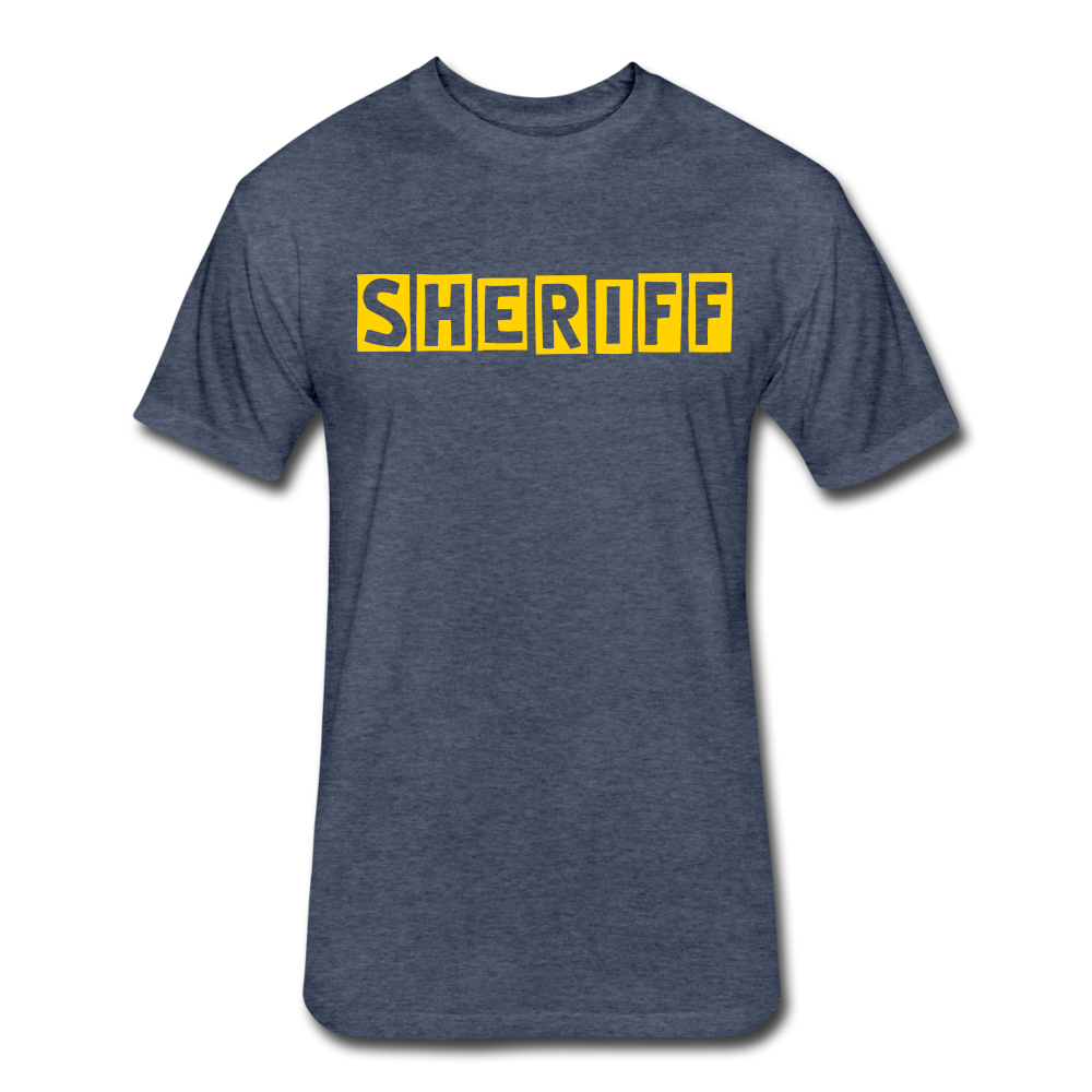 Fitted Cotton/Poly T-Shirt by Next Level - SHERIFF Quirky - heather navy