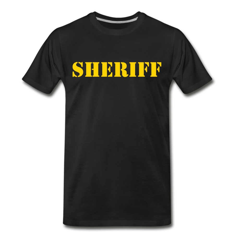 Men's Premium T-Shirt - Sheriff Front and Back - black