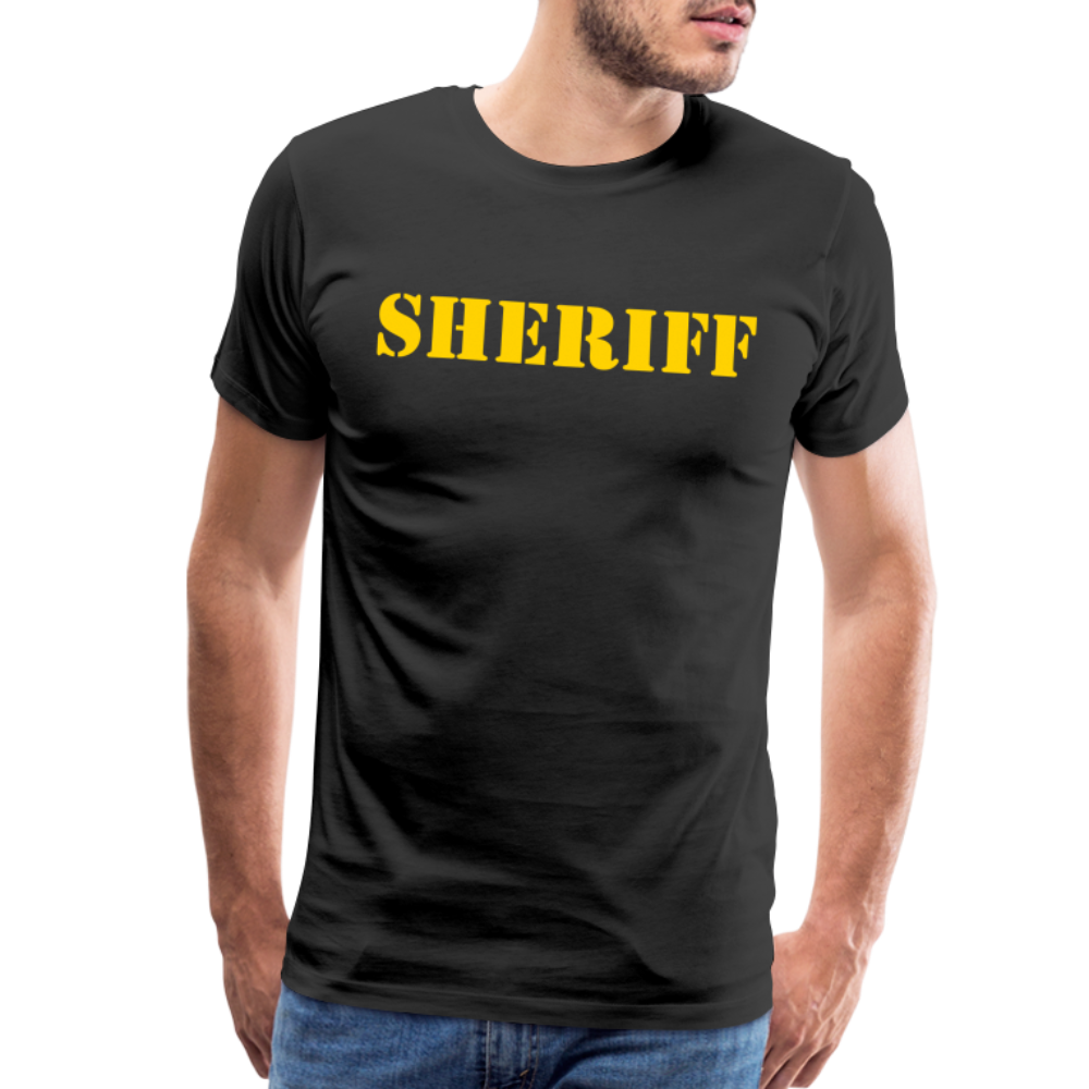 Men's Premium T-Shirt - Sheriff Front and Back - black